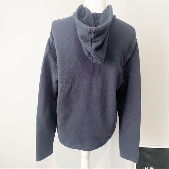 Original Penguin navy blue hooded zip upsize medium men’s waffle knit - Picture 6 of 6